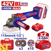 Болгарка (кутова шліфмашина) акумуляторна EMTOP ELAG4108112