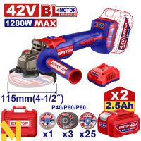 Болгарка (кутова шліфмашина) акумуляторна EMTOP ELAG4128112