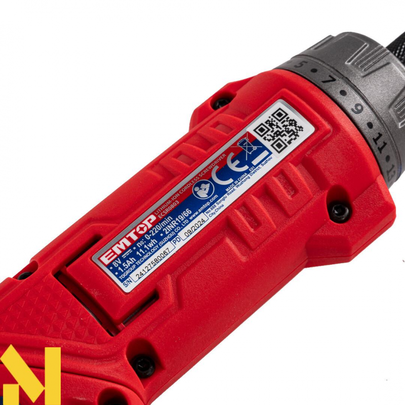 Викрутка акумуляторна EMTOP ECSR0803