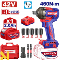Гайковерт акумуляторний EMTOP ECIWL42461