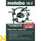 Набір інструментів акумуляторних Metabo BS 18 BL Edition, W 18 L BL 9-125, KH 18 LTX 24, рулетка 5 м, сумка, 2 акб Li-Power 18V 4 Ah, з/п SC 36