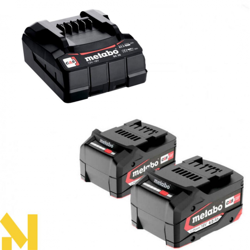 Набір інструментів акумуляторних Metabo BS 18 BL Edition, W 18 L BL 9-125, KH 18 LTX 24, рулетка 5 м, сумка, 2 акб Li-Power 18V 4 Ah, з/п SC 36